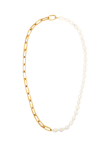 John Lewis frkl. Mega Half Choker Necklace Gold/Pearl- Buy online at McGrocer