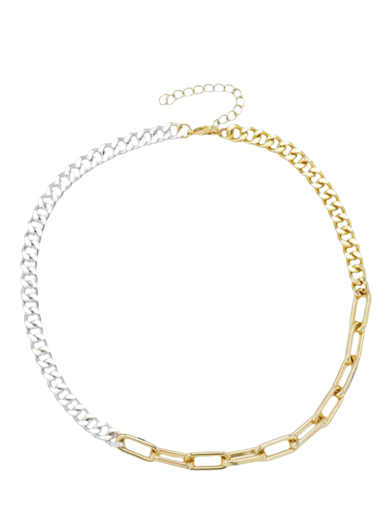 frkl. Link Up Necklace, Gold/Silver
