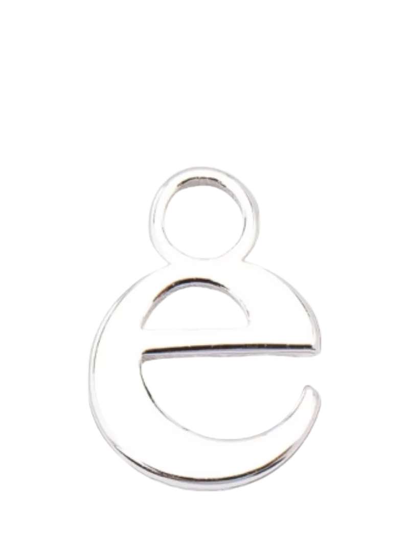 frkl. lower case initial charm in silver, imported from the UK