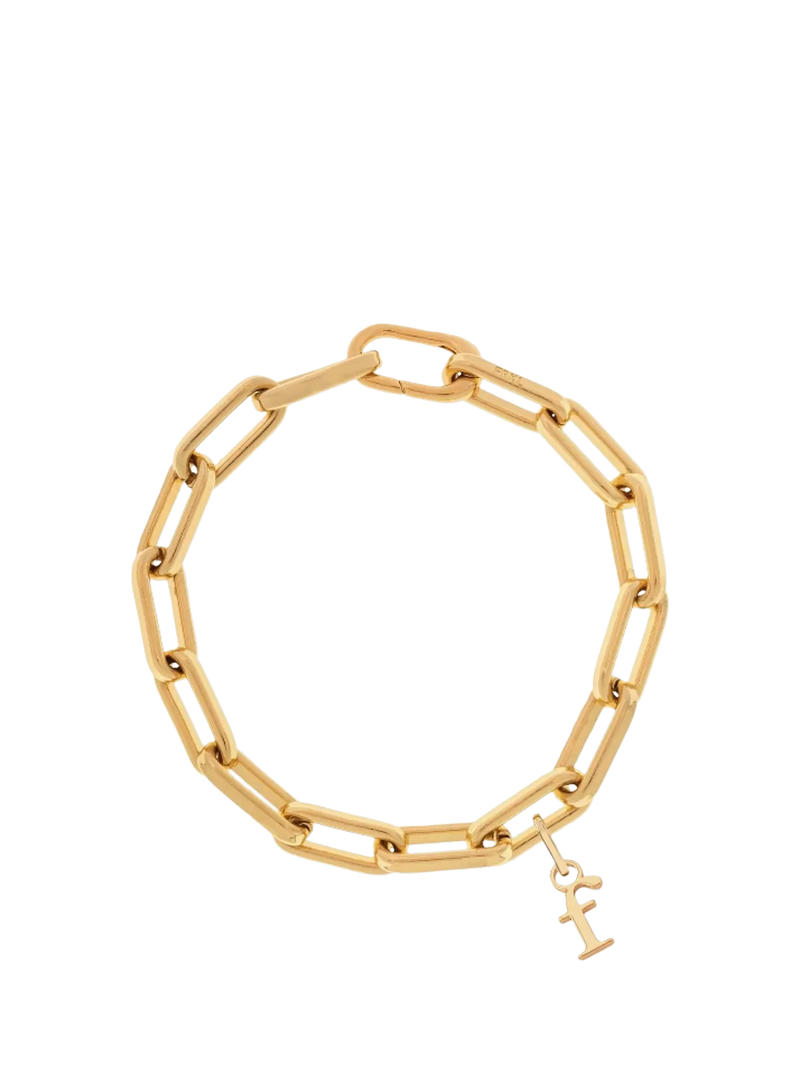 frkl. Initial Stack Bracelet in gold, imported from the UK
