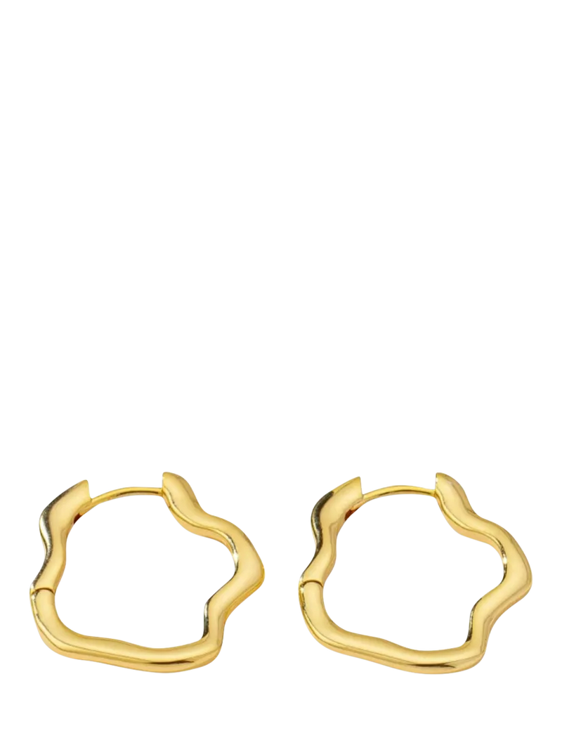 frkl. Cloud Curved Hoop Earrings Gold, imported from the UK