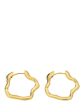 frkl. Cloud Curved Hoop Earrings Gold, imported from the UK