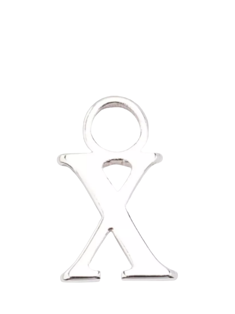frkl. Lower Case Initial Charm, Silver, X