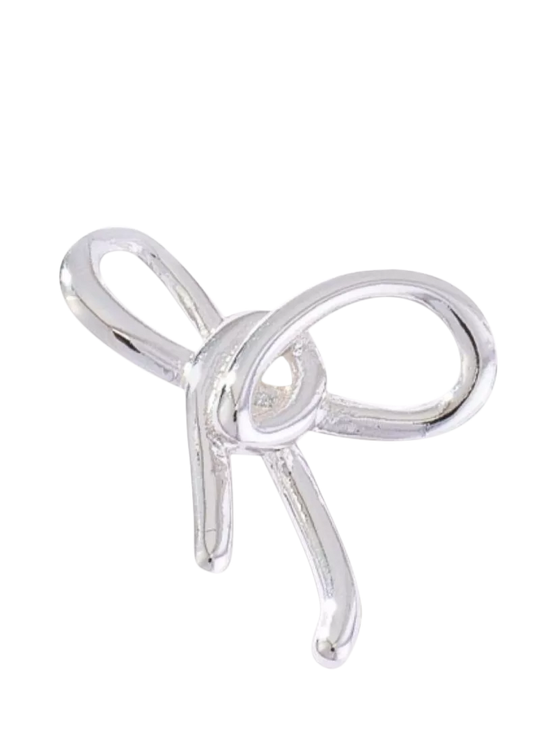 frkl. Damson Madder bow charm in silver (British brand)