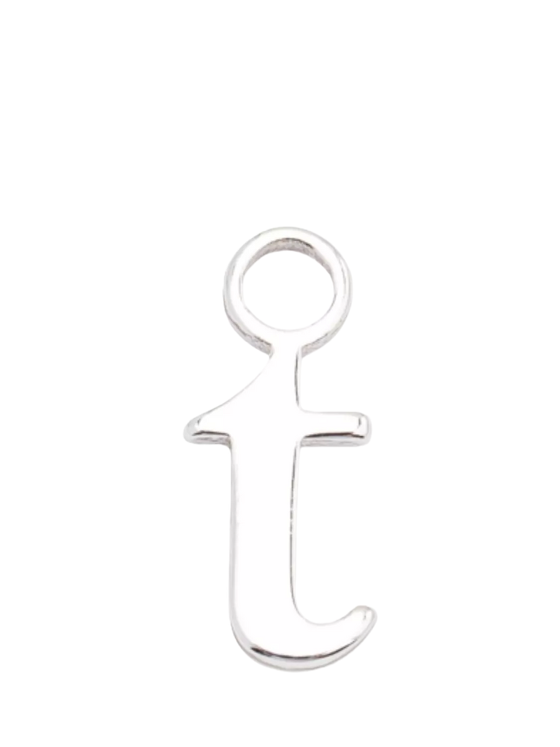 frkl. Lower Case Initial Charm, Silver, T