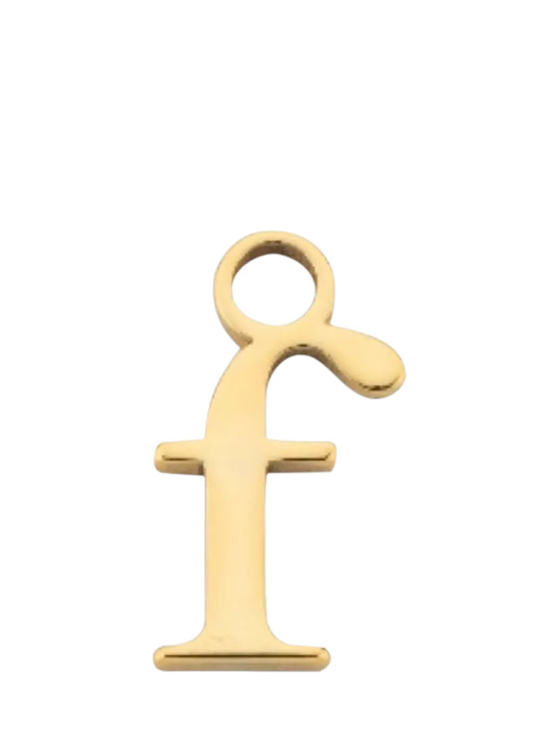 frkl. Lower Case Initial Charm, Gold, F