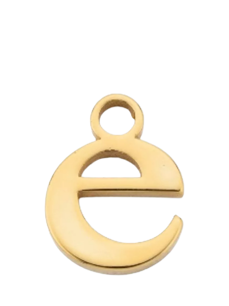 frkl. Lower Case Initial Charm, Gold, E