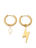 frkl. Lightning Bolt Stack Hoop Earrings, Gold