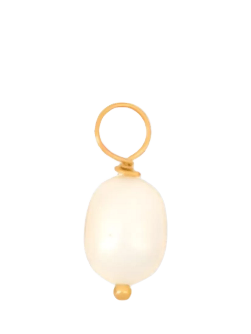 frkl. pearl drop charm 2cm gold plated, UK version