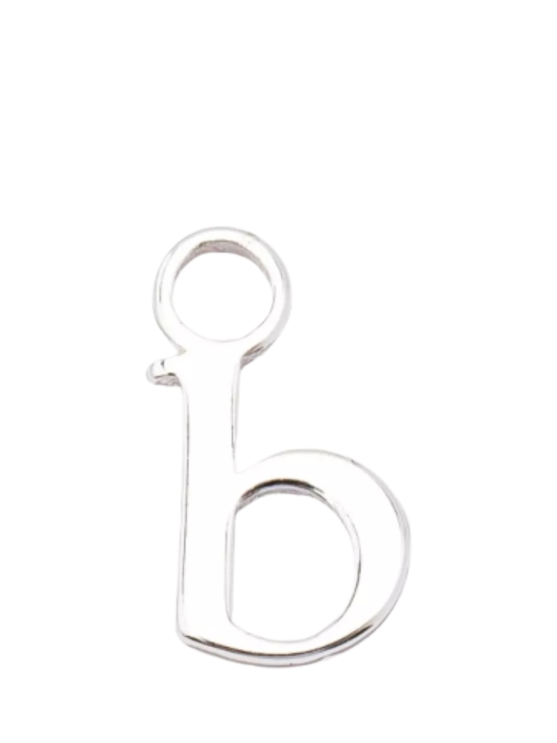 frkl. Lower Case Initial Charm, Silver, B