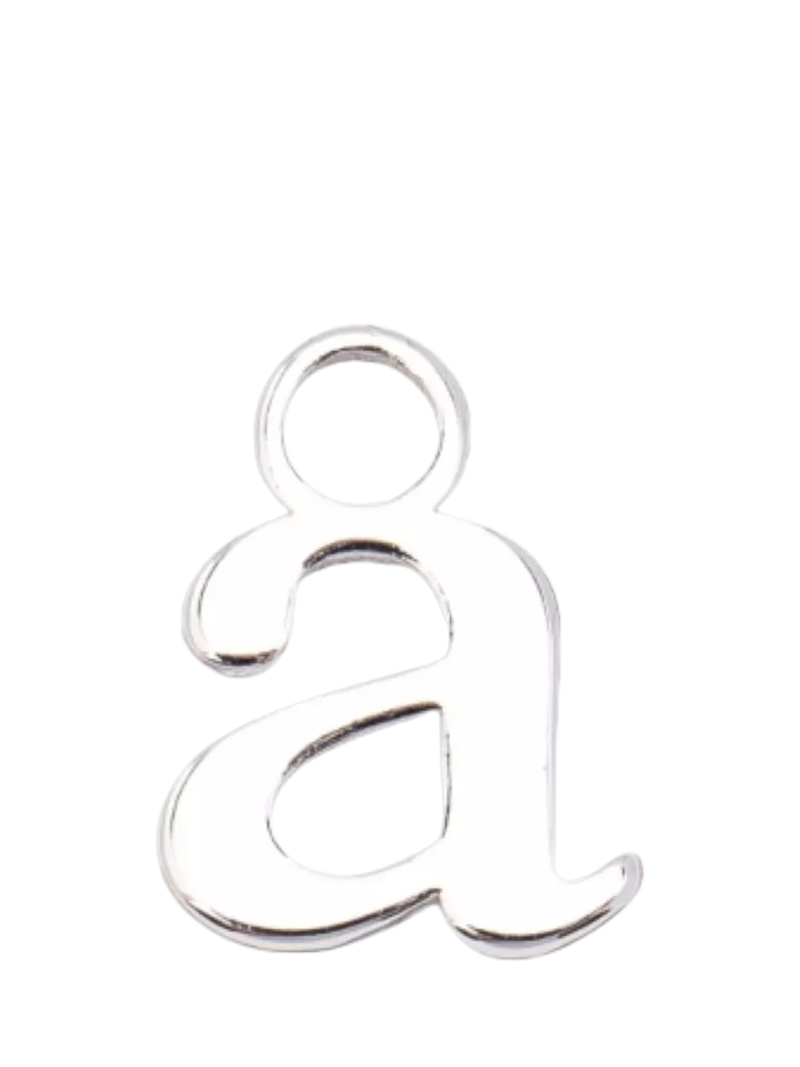 frkl. Lower Case Initial Charm, Silver, A