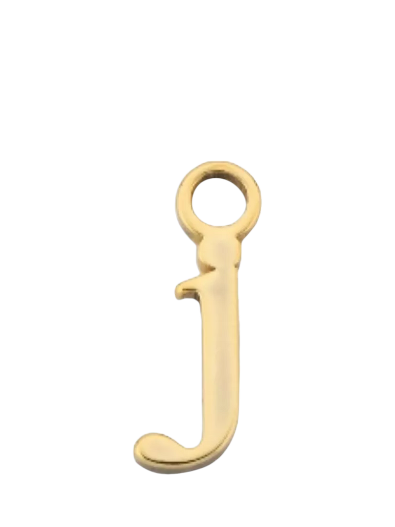 frkl. Lower Case Initial Charm, Gold, J