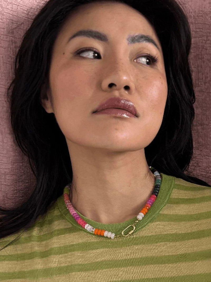 frkl Candy Bead Necklace multi 44cm, imported from the UK