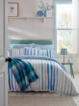 John Lewis bluebellgray Sunday Stripe Reversible 200 Thread Count Duvet Cover Set Double- Buy online at McGrocer
