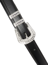 John Lewis ICHI Bonnie Rhinestone Embellished Belt Black- Buy online at McGrocer