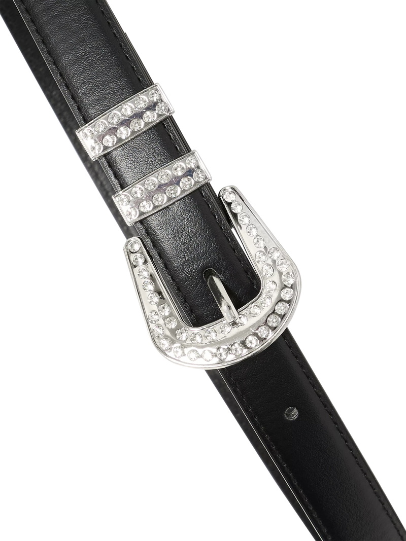 ICHI Bonnie rhinestone belt black - British product