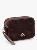 Hay Life suede camera bag chocolate from a British brand, imported from the UK