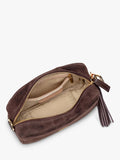 Hay Life suede camera bag chocolate from a British brand, imported from the UK