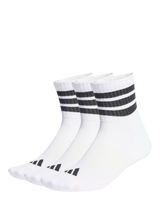 John Lewis adidas 3-Stripes Cushioned Sportswear Mid-Cut Socks Pack of 3 White- Buy online at McGrocer