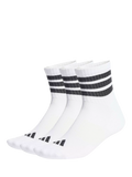 adidas 3-stripes cushioned mid-cut socks pack of 3 - British product