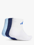 adidas cushioned ankle socks 3-pack in blue - British product