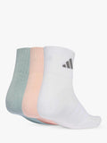 adidas sportswear ankle socks pink pack of 3, imported from the UK