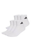 adidas cushioned ankle socks pack of 6 white (British brand)