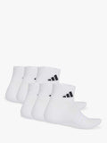 adidas cushioned ankle socks pack of 6 white (British brand)