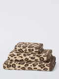 John Lewis leopard print towel natural 600gsm, imported from the UK