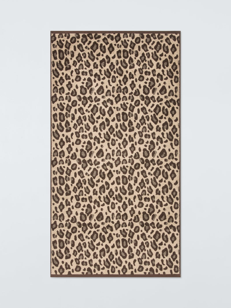 John Lewis leopard print towel natural 600gsm, imported from the UK