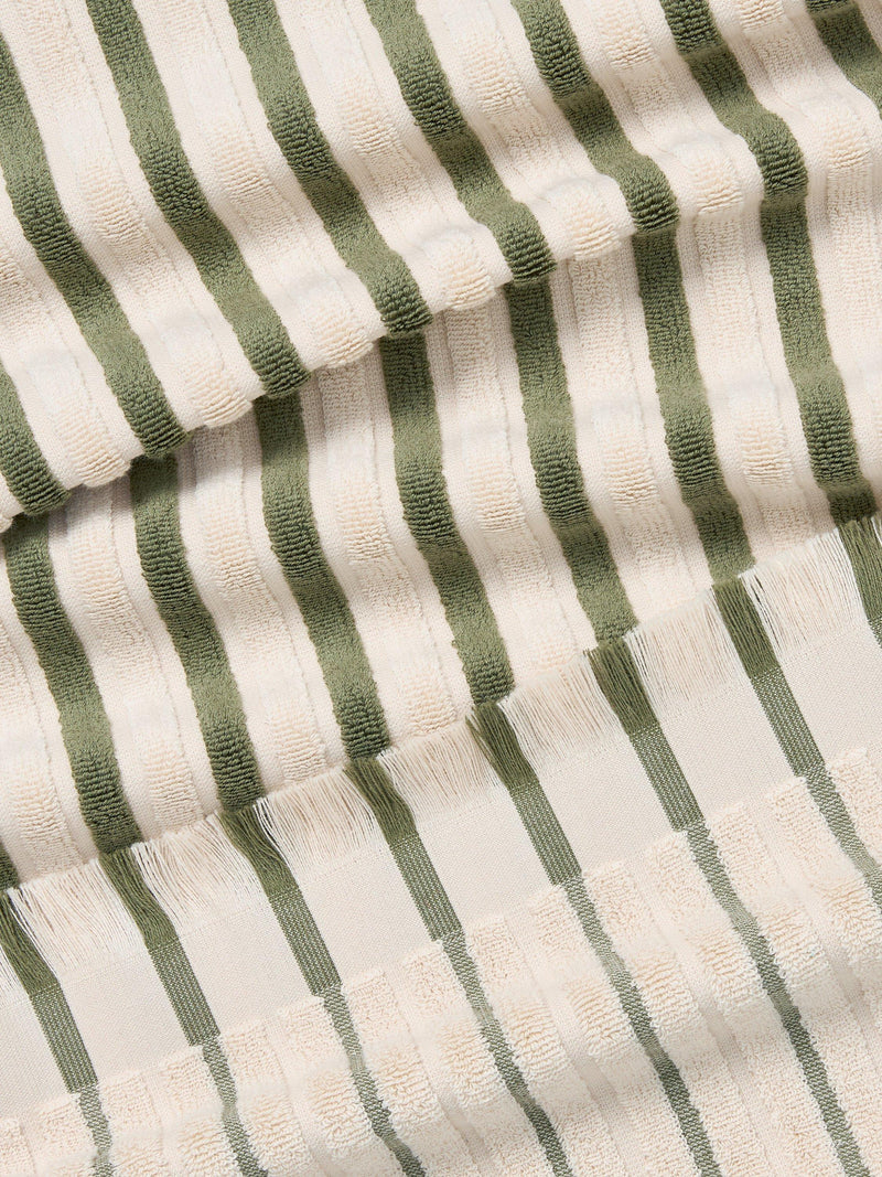 John Lewis striped fringed bath towel 550gsm (British brand)