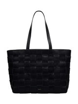 John Lewis Radley Abbey Woven Leather Tote Handbag, Black- Buy online at McGrocer