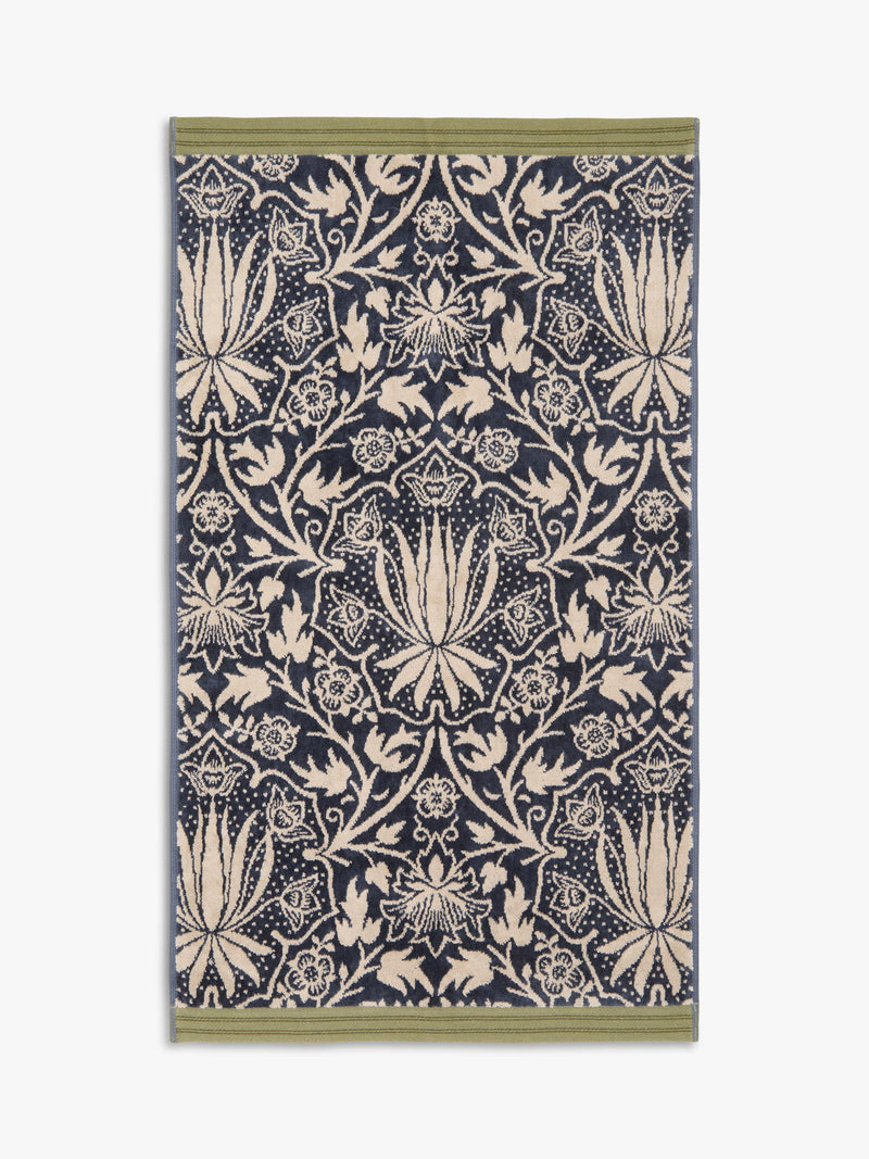 Morris & Co. Iris & Rose bath sheet 150x90cm, imported from the UK