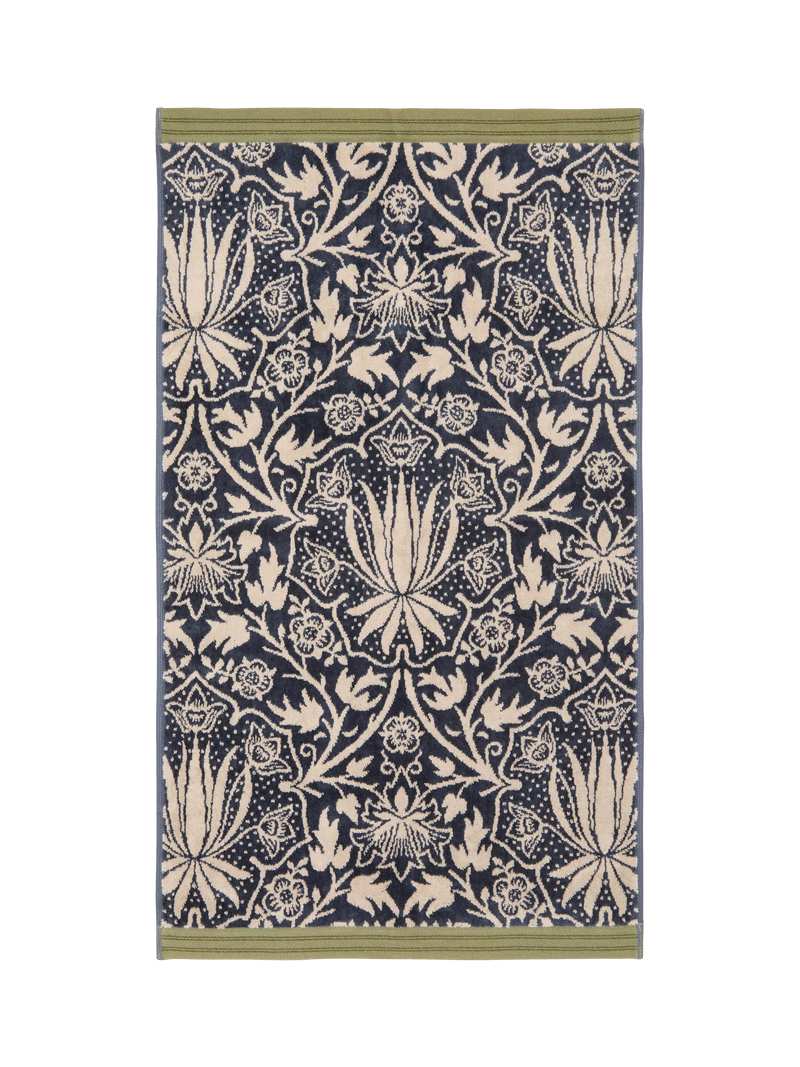 Morris & Co. Iris & Rose Cotton Jacquard Bathroom Towels