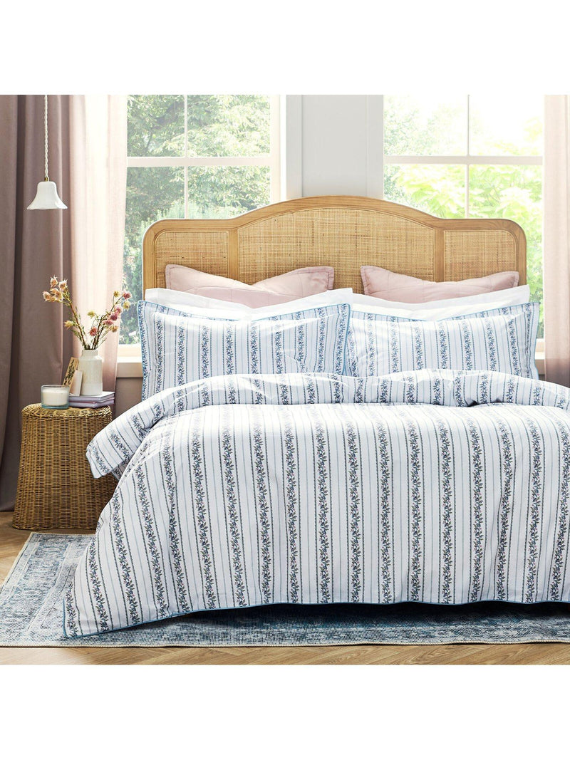 Christy Clara blue double duvet cover set - British product