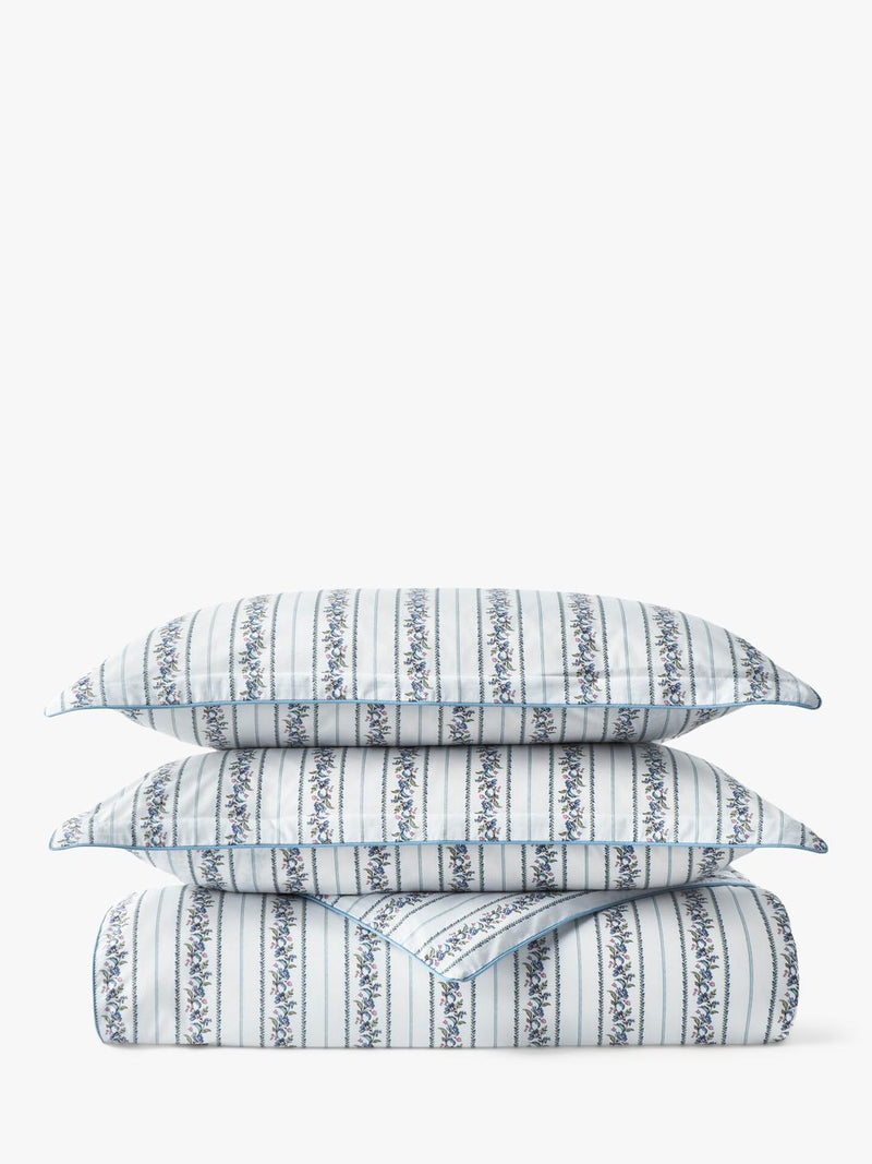 Christy Clara blue double duvet cover set - British product