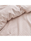 Christy gingham duvet cover set double 100% cotton - British product