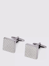 John Lewis Moss Textured Square Cufflinks in Gunmetal- Buy online at McGrocer