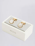 Moss mother-of-pearl cufflinks (British brand)