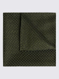 Moss Italian Silk Grenadine Pocket Square