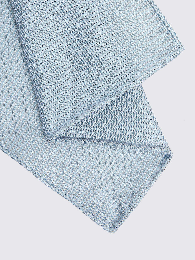 Moss Italian silk grenadine pocket square (British brand)