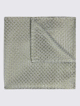 John Lewis Moss Italian Silk Grenadine Pocket Square- Buy online at McGrocer