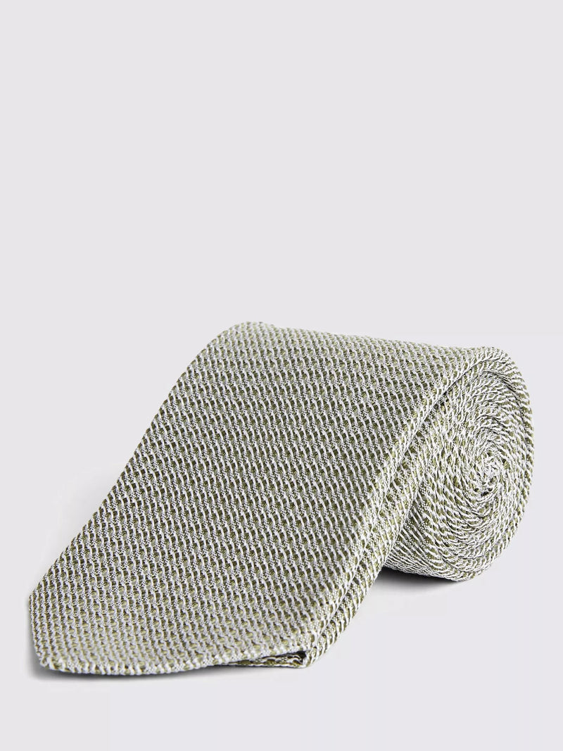 Moss Italian Silk Grenadine Tie, Sage, One Size