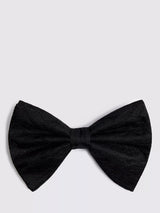 John Lewis Moss Floral Lurex Bow Tie Black- Buy online at McGrocer