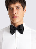Moss floral lurex bow tie black, imported from the UK