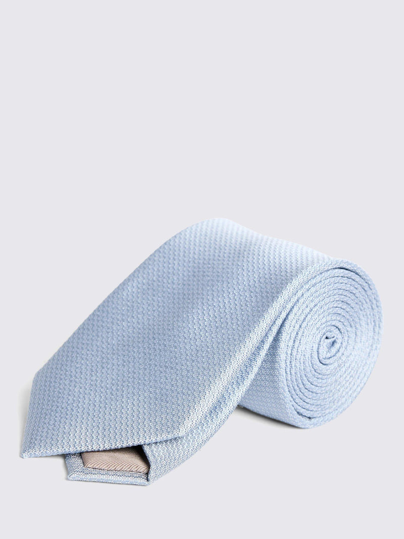 Moss 100% silk semi plain tie with subtle texture, UK version