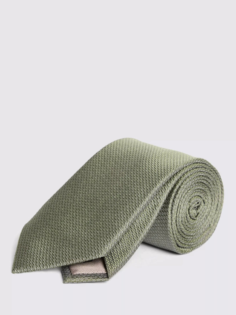 Moss Silk Semi Plain Tie