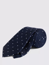 John Lewis Moss Silk Blend Polka Dot Tie- Buy online at McGrocer