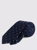Moss men's silk blend polka dot tie - British product