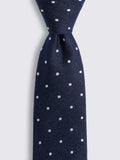 Moss men's silk blend polka dot tie - British product